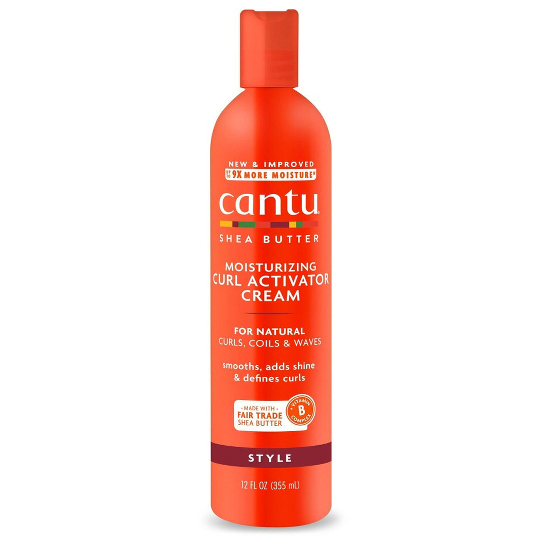 Cantu Shea Butter Moisturizing Curl Activator Cream for Waves, Curls & Coils with 7 Essential Oils (355 ml)