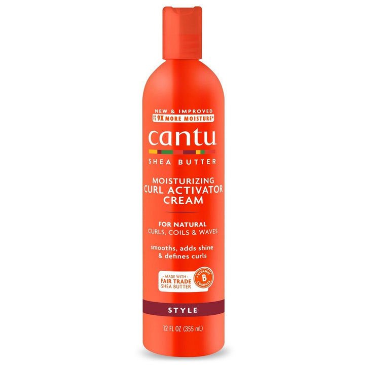Cantu Shea Butter Moisturizing Curl Activator Cream for Waves, Curls & Coils with 7 Essential Oils (355 ml)