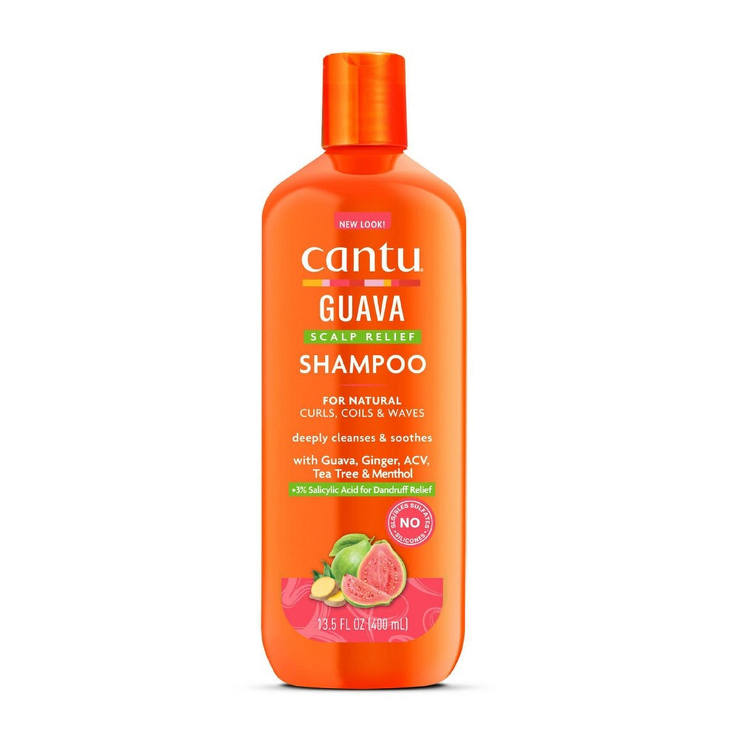 Cantu Scalp Relief Anti-Dandruff Guava & Ginger Shampoo with Salicylic Acid, (399 ml)