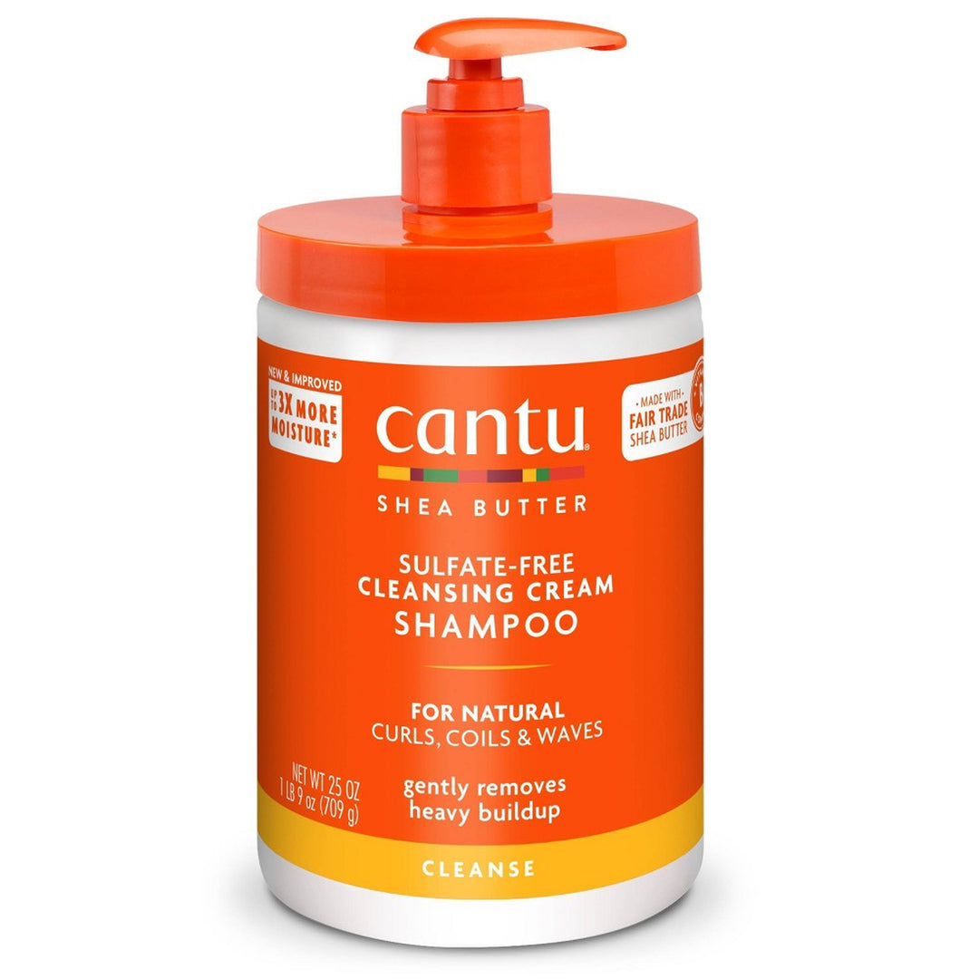 Cantu Shea Butter for Natural Hair Sulfate-Free Cleansing Cream Shampoo, Moisturizing & Gentle (739 ml)