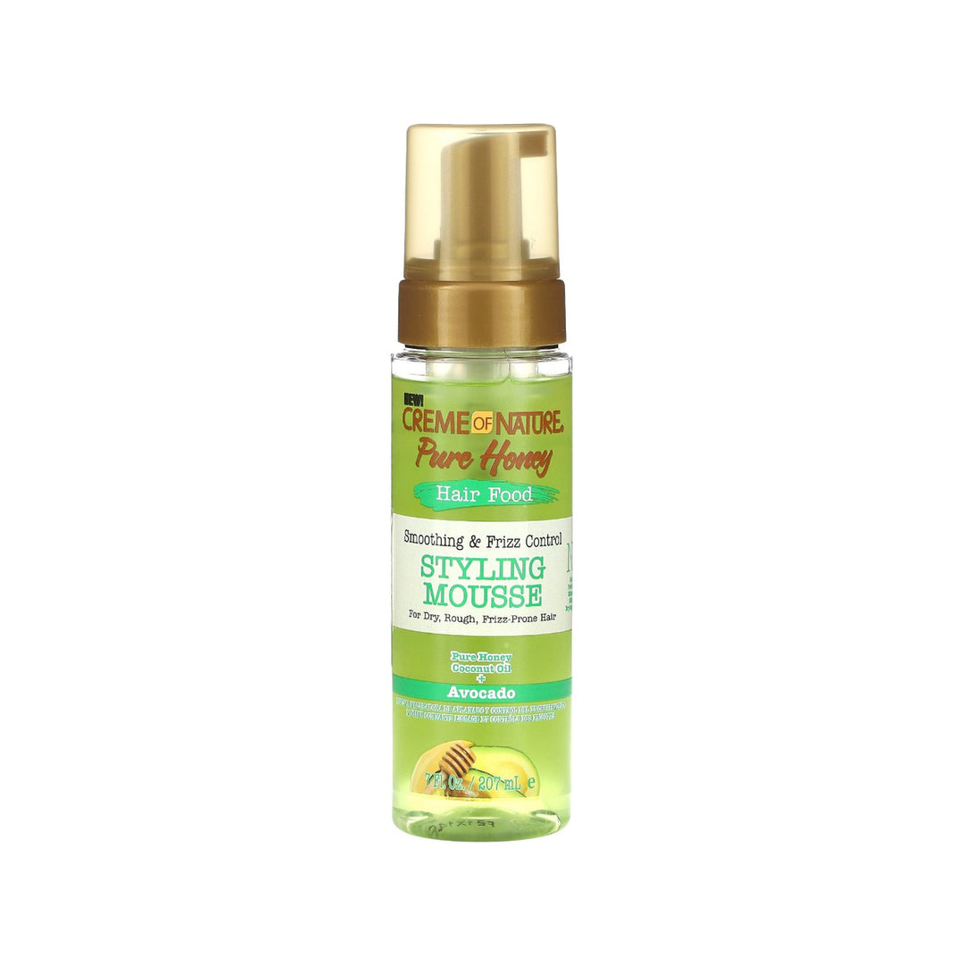 Creme of Nature Pure Honey Hair Food Honey & Avocado Smoothing Styling Mousse (207 ml)