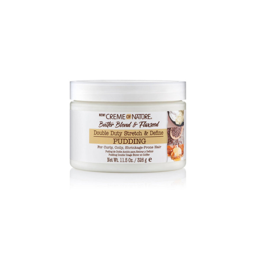 Creme of Nature Butter Blend & Flaxseed Stretch & Define Styling Cream Pudding (340 ml)