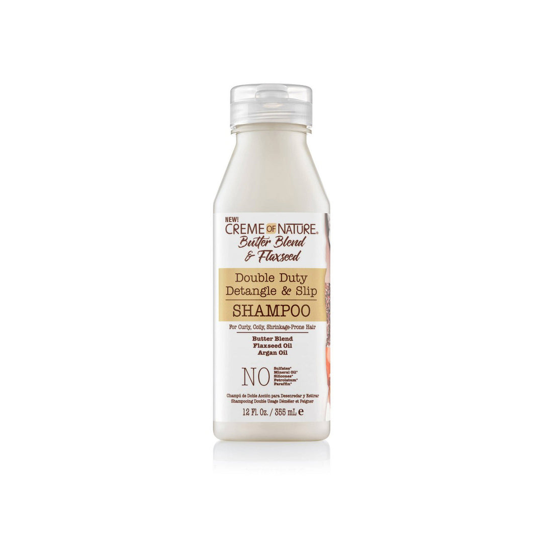Creme of Nature Butter Blend & Flaxseed Double Duty Detangle & Slip Shampoo (355 ml)