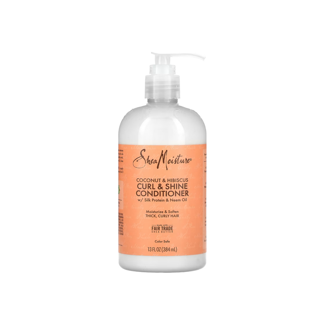 SheaMoisture Coconut & Hibiscus Curl & Shine Conditioner - Thick, Curly Hair (384 ml) - Sabina London