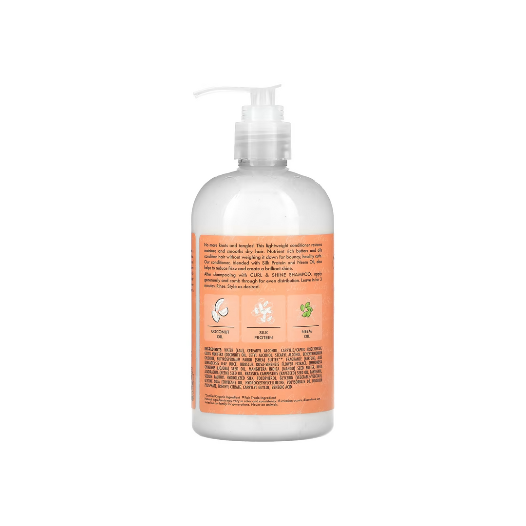 SheaMoisture Coconut & Hibiscus Curl & Shine Conditioner - Thick, Curly Hair (384 ml) - Sabina London