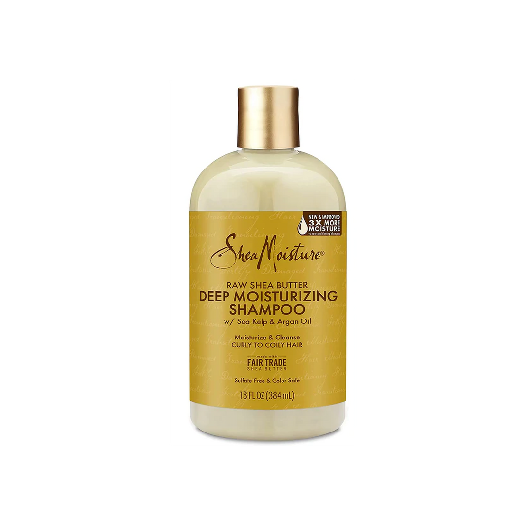 SheaMoisture Raw Shea Butter Deep Moisturizing Shampoo with Argan Oil & Sea Kelp (384 ml) - Sabina London