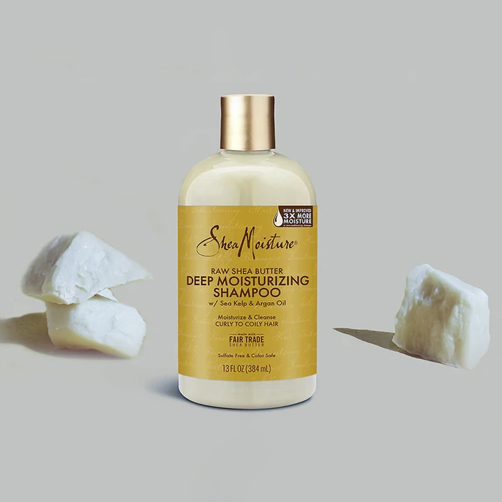 SheaMoisture Raw Shea Butter Deep Moisturizing Shampoo with Argan Oil & Sea Kelp (384 ml) - Sabina London