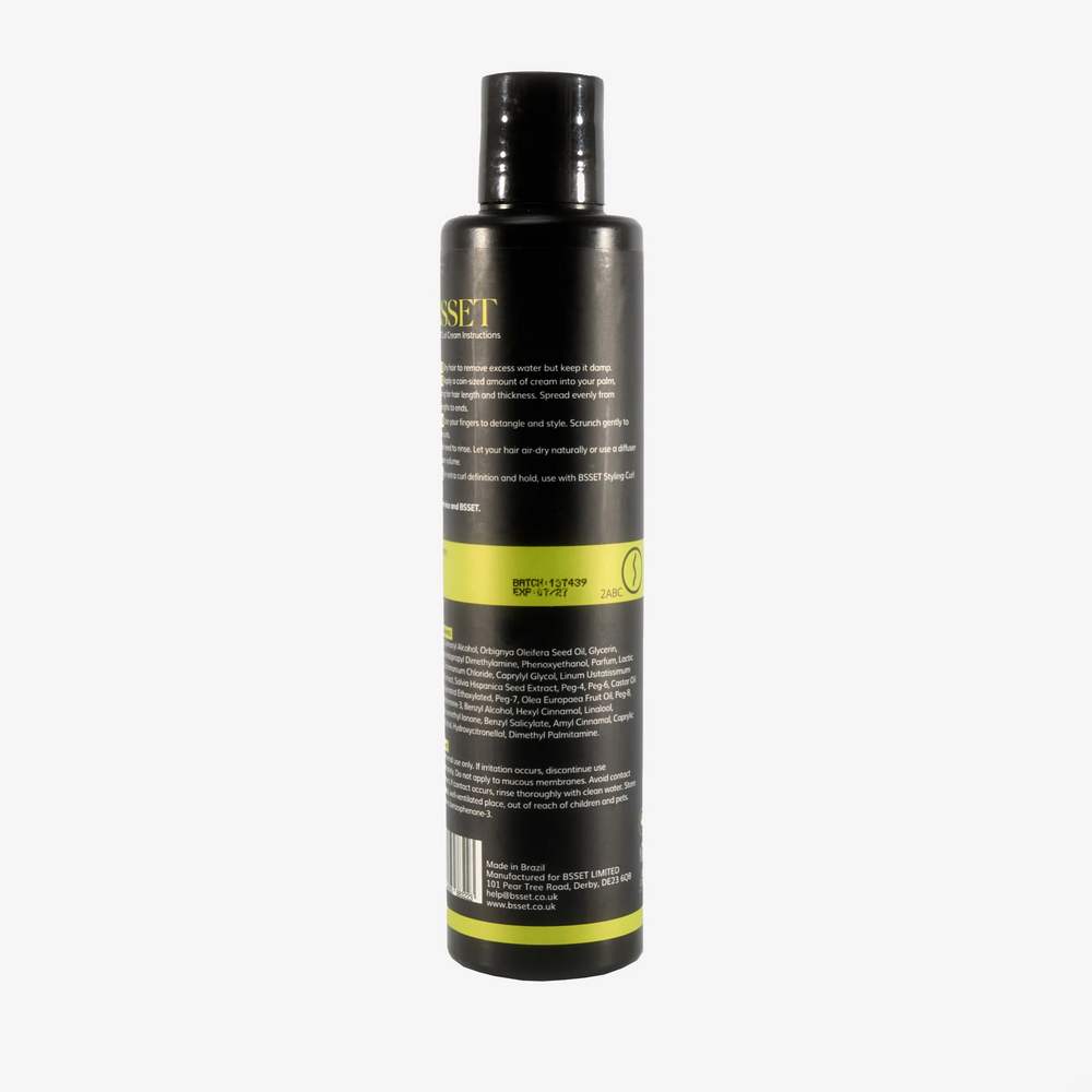 BSSET Wavy Curl Cream - Defines Curls & Reduces Frezz, with Hydrating Sea Salt & Glycerin (300 ml) 