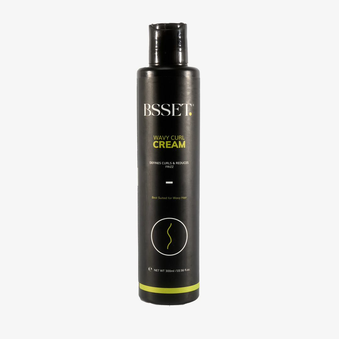 BSSET Wavy Curl Cream - Defines Curls & Reduces Frezz, with Hydrating Sea Salt & Glycerin (300 ml) 