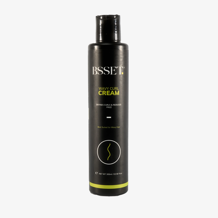 BSSET Wavy Curl Cream - Defines Curls & Reduces Frezz, with Hydrating Sea Salt & Glycerin (300 ml) 