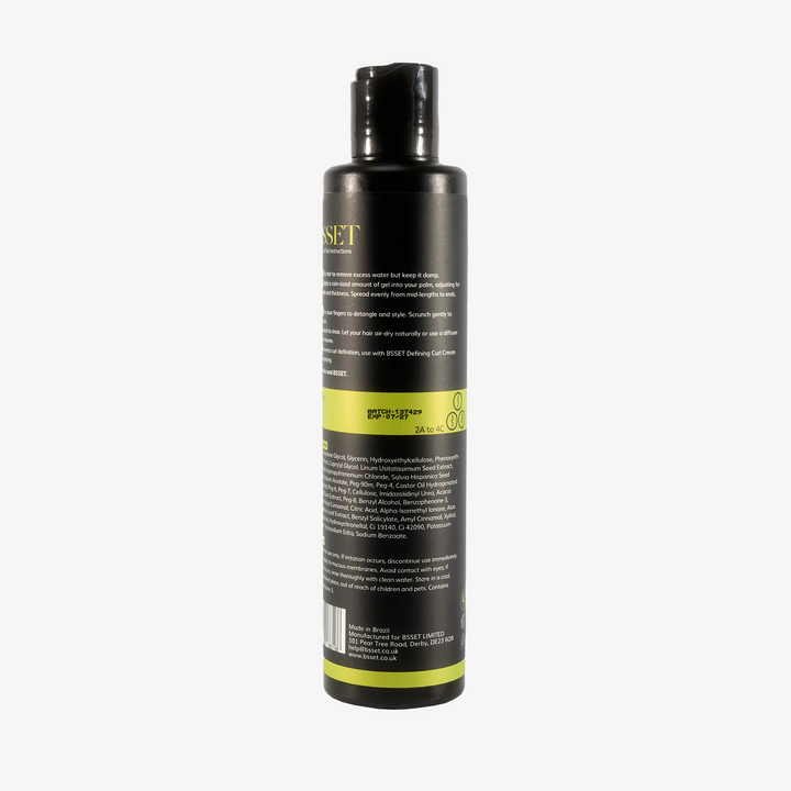 BSSET Curl Gel - Defines & Holds Curls, A Powerful Styling Essential (300 ml) 