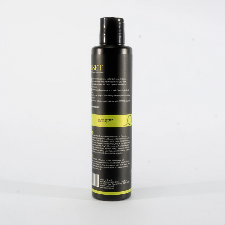 BSSET Curly Curl Cream - Defines & Reduces Frizz, with Macadamia & Flaxseed Oil (300 ml) 