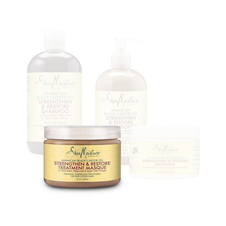 SheaMoisture - Complete Jamaican Black Castor Oil Haircare Bundle: Strengthen & Restore 