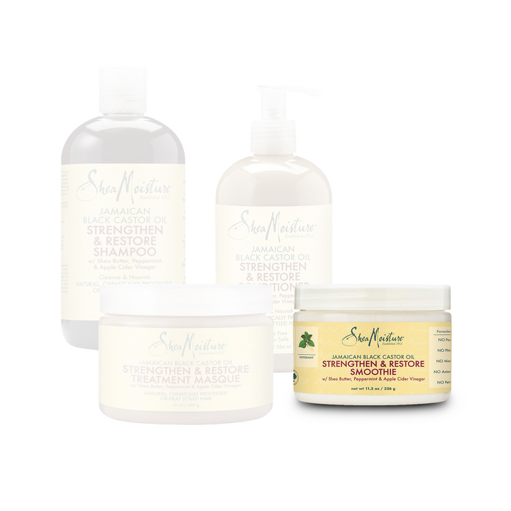 SheaMoisture - Complete Jamaican Black Castor Oil Haircare Bundle: Strengthen & Restore 