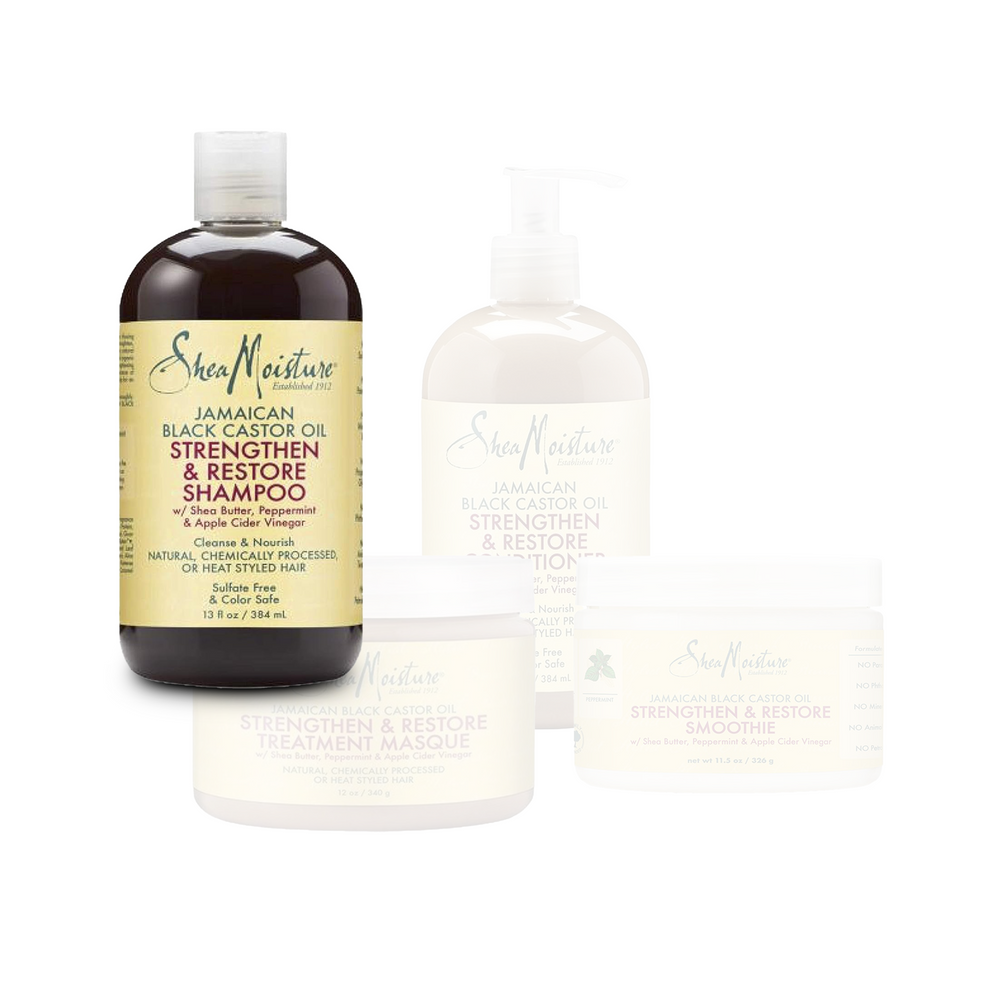 SheaMoisture - Complete Jamaican Black Castor Oil Haircare Bundle: Strengthen & Restore 