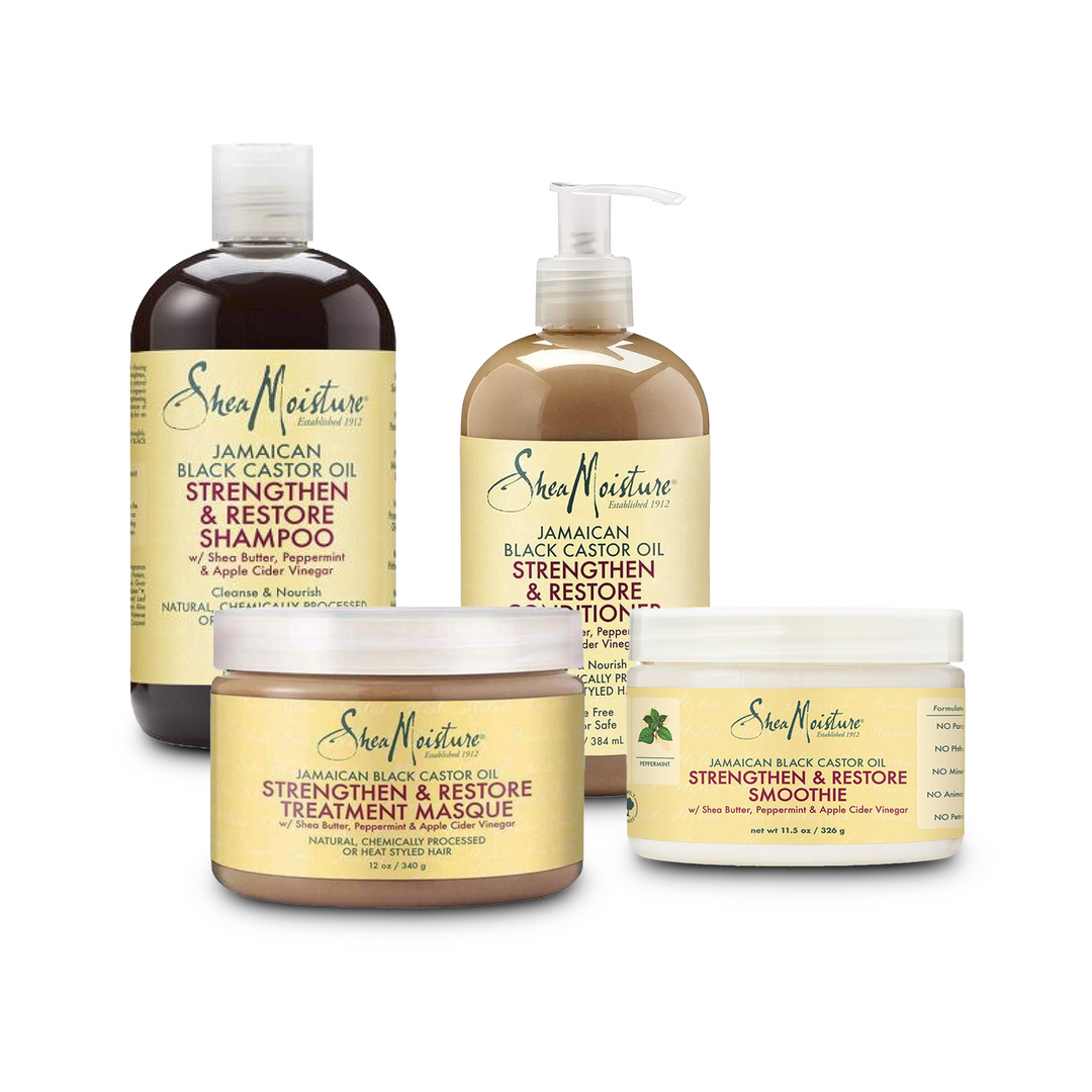 SheaMoisture - Complete Jamaican Black Castor Oil Haircare Bundle: Strengthen & Restore 