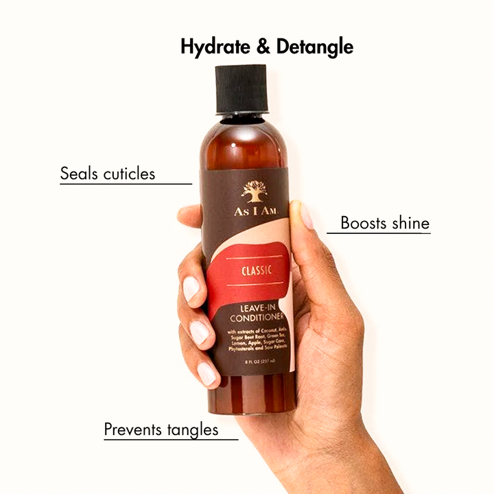 As I Am Classic Coconut Leave-In Conditioner - Nourishing, Strengthening & Detangling Lotion for Soft, Defined Curls (237 ml) 