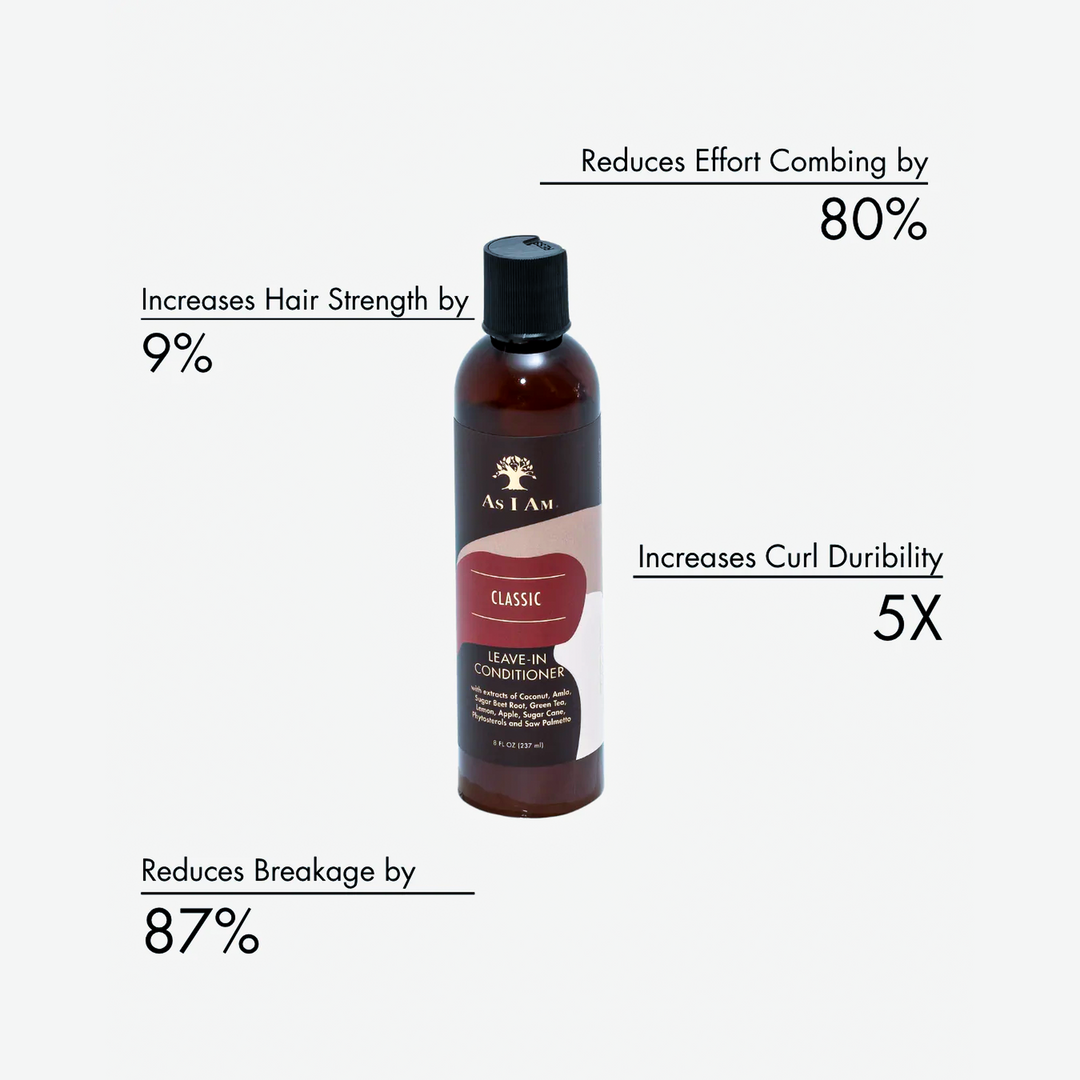 As I Am Classic Coconut Leave-In Conditioner - Nourishing, Strengthening & Detangling Lotion for Soft, Defined Curls (237 ml) 