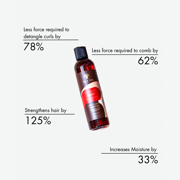 As I Am Classic Curl Clarity Shampoo - Sulfate-Free Clarifying Cleanser with Coconut, Amla & Tangerine for Refreshing Curls (237 ml) 