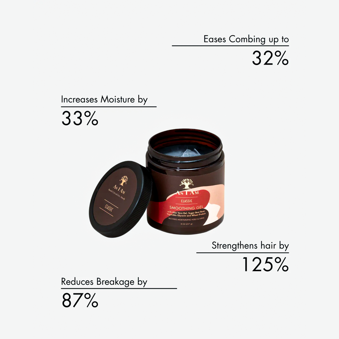 As I Am Classic Coconut Styling & Smoothing Gel - Moisturizing Hold & Frizz-Free Shine (237 g) 