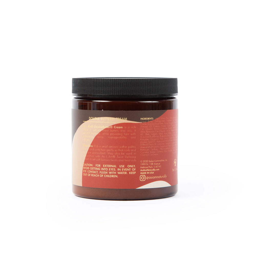 As I Am Classic Coconut Double Butter Cream - Moisturising Treatment for Curly & Coily Hair (237 g) 