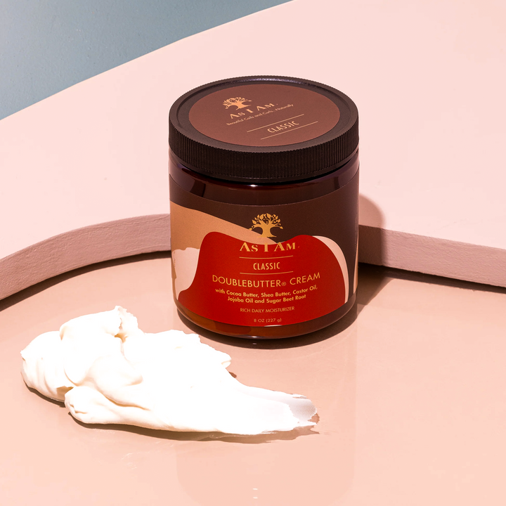 As I Am Classic Coconut Double Butter Cream - Moisturising Treatment for Curly & Coily Hair (237 g) 