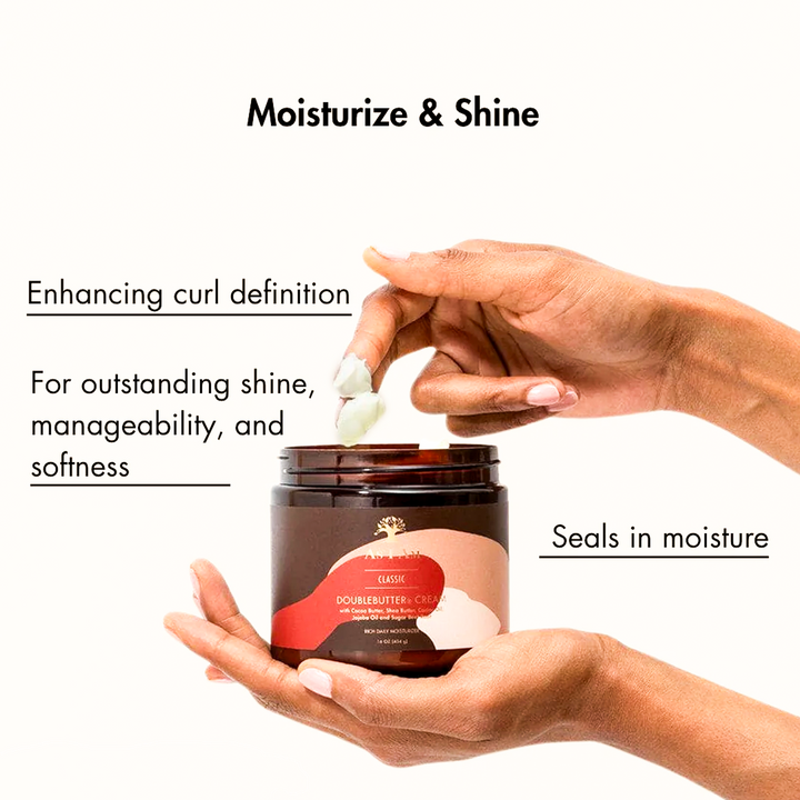 As I Am Classic Coconut Double Butter Cream - Moisturising Treatment for Curly & Coily Hair (237 g) 