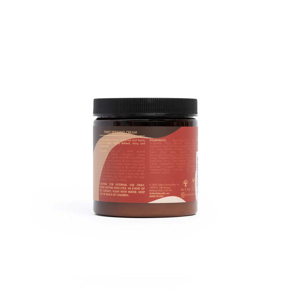 As I Am Classic Twist Defining Cream - Curl & Twist Enhancing Styling Cream for Coils & Curls (237 g) 