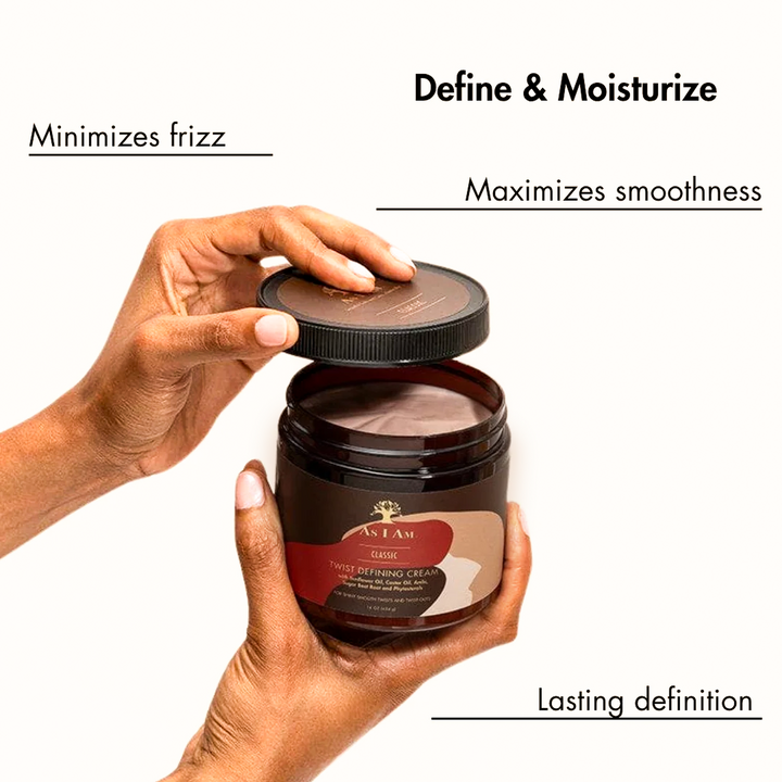 As I Am Classic Twist Defining Cream - Curl & Twist Enhancing Styling Cream for Coils & Curls (237 g) 