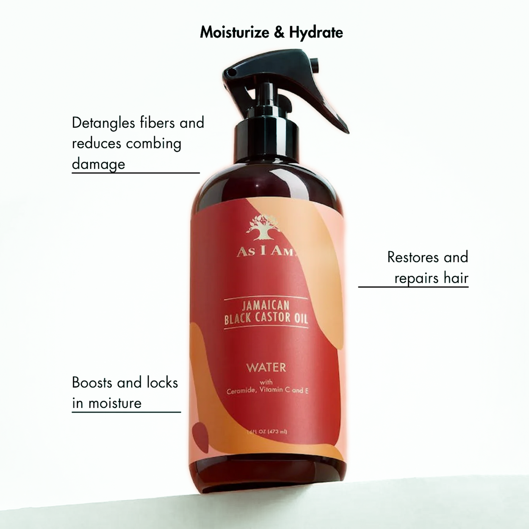 As I Am Jamaican Black Castor Oil Water - Nano-Infused Moisture & Strength Curl Refresher (473 ml) 