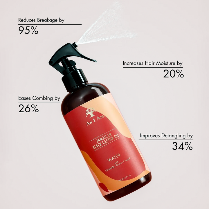 As I Am Jamaican Black Castor Oil Water - Nano-Infused Moisture & Strength Curl Refresher (473 ml) 