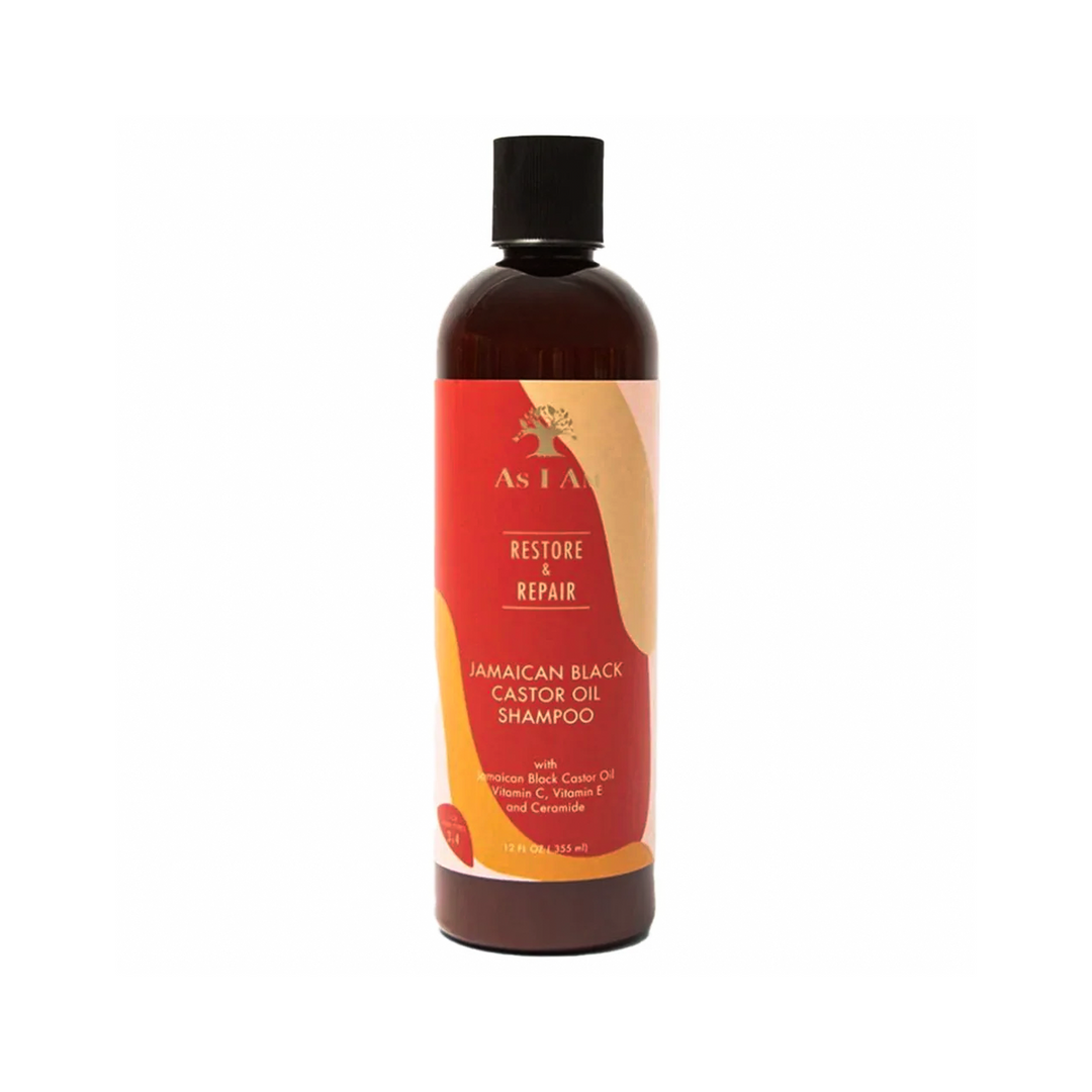 As I Am Jamaican Black Castor Oil Restore & Repair Shampoo - Gentle Daily Cleanser for Scalp Renewal (355 ml) 