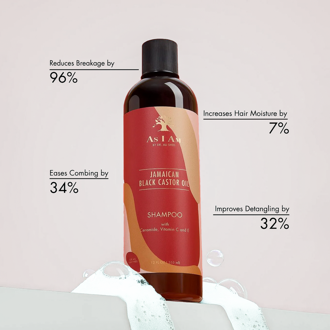 As I Am Jamaican Black Castor Oil Restore & Repair Shampoo - Gentle Daily Cleanser for Scalp Renewal (355 ml) 