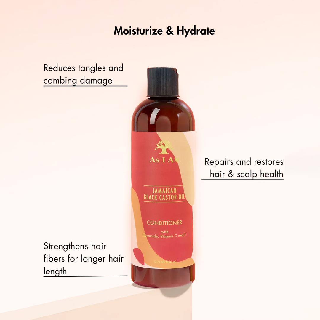 As I Am Jamaican Black Castor Oil - Restore & Repair Conditioner for Moisture & Detangling (355 ml) 