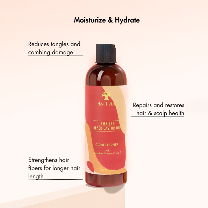 As I Am Jamaican Black Castor Oil - Restore & Repair Conditioner for Moisture & Detangling (355 ml) 