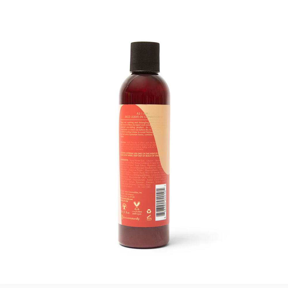 As I Am Jamaican Black Castor Oil Leave-In Conditioner with Honey & Almond - Deeply Moisturising & Detangling (237 ml) 
