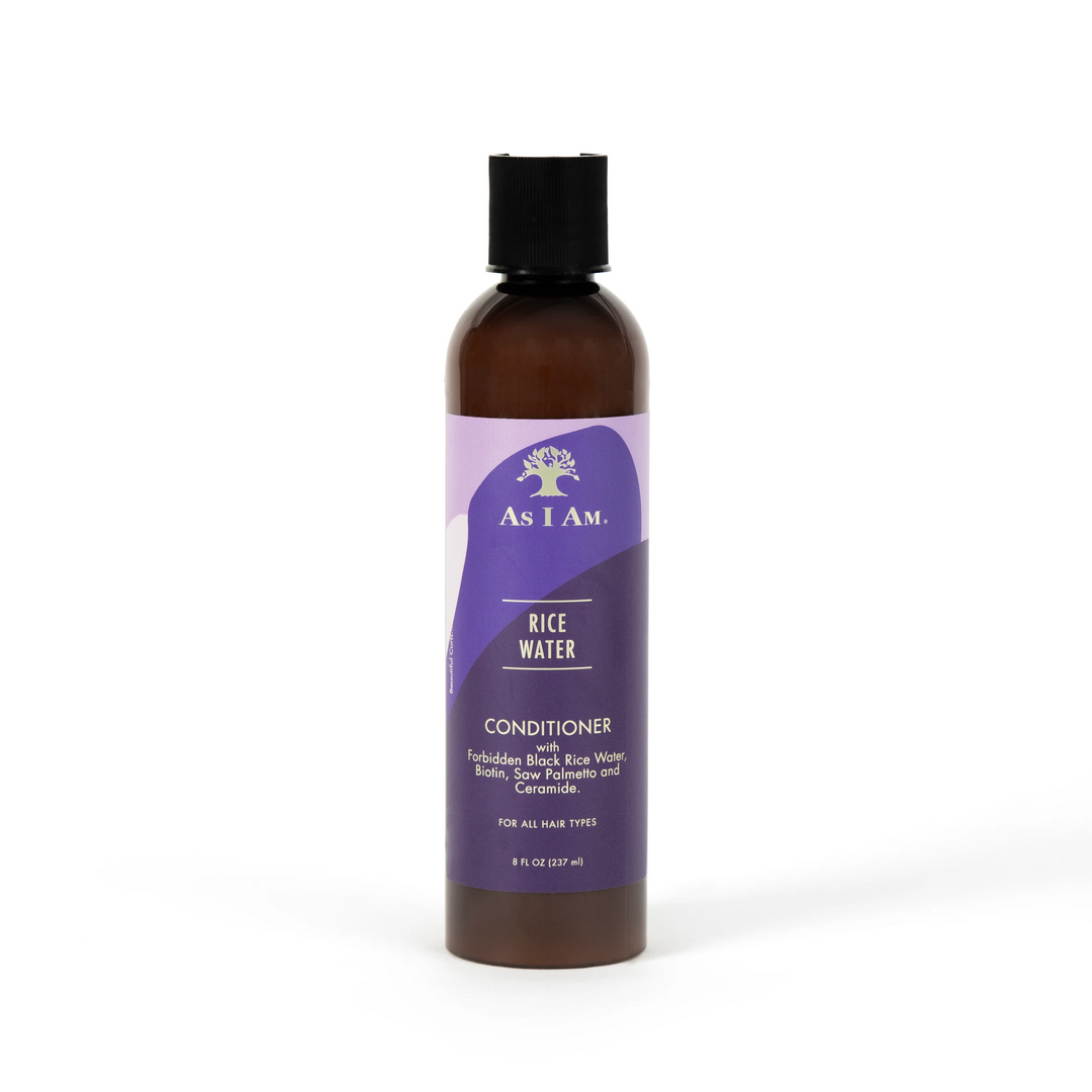 As I Am Rice Water Conditioner - Strengthening & Moisturizing with Forbidden Black Rice Water, Biotin & Ceramide (237 ml) 