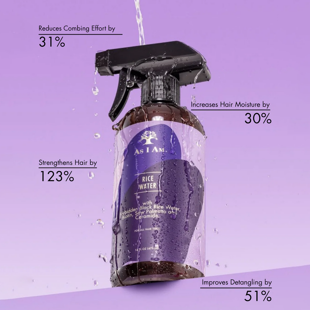 As I Am Rice Water - Moisturizing & Strengthening Spray with Forbidden Black Rice (437 ml) 