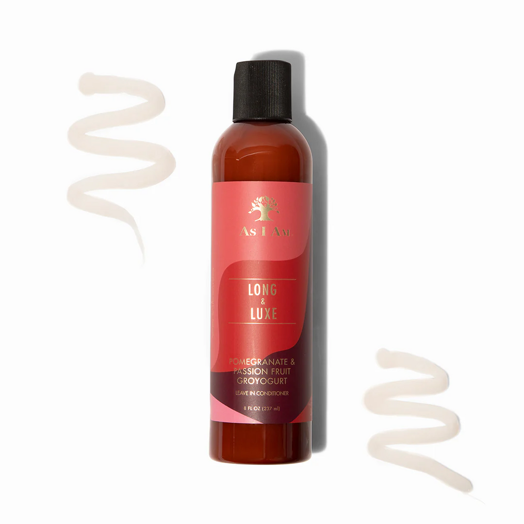 As I Am Long & Luxe GroYogurt Leave-In Conditioner with Pomegranate & Passion Fruit (237 ml) 