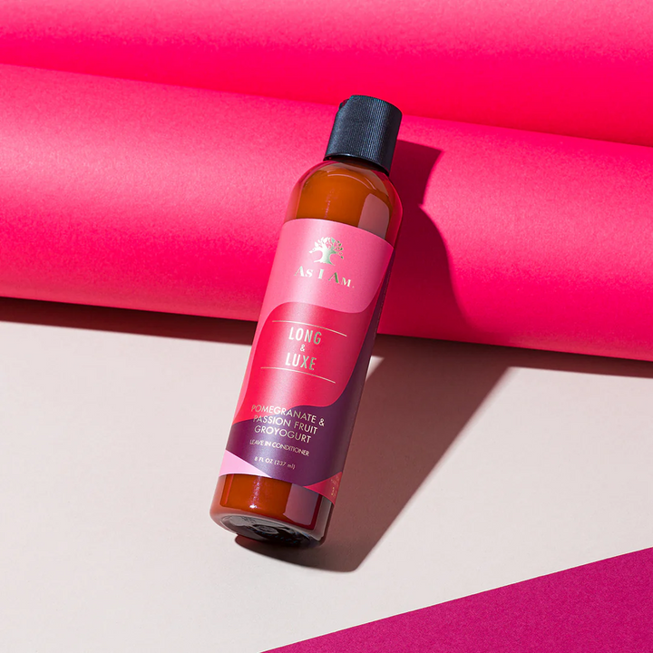 As I Am Long & Luxe GroYogurt Leave-In Conditioner with Pomegranate & Passion Fruit (237 ml) 