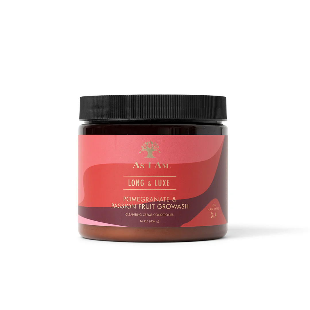 As I Am Long & Luxe Growash Cleansing Creme Conditioner with Pomegranate & Passion Fruit (454 g) 