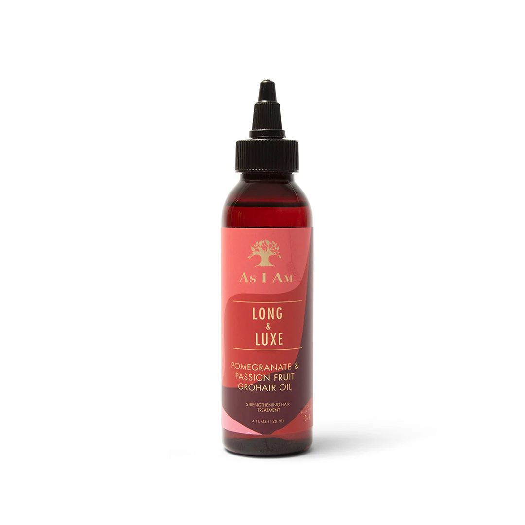 As I Am Long & Luxe Pomegranate & Passion Fruit GroHair Oil Strengthening Treatment (120 ml) 