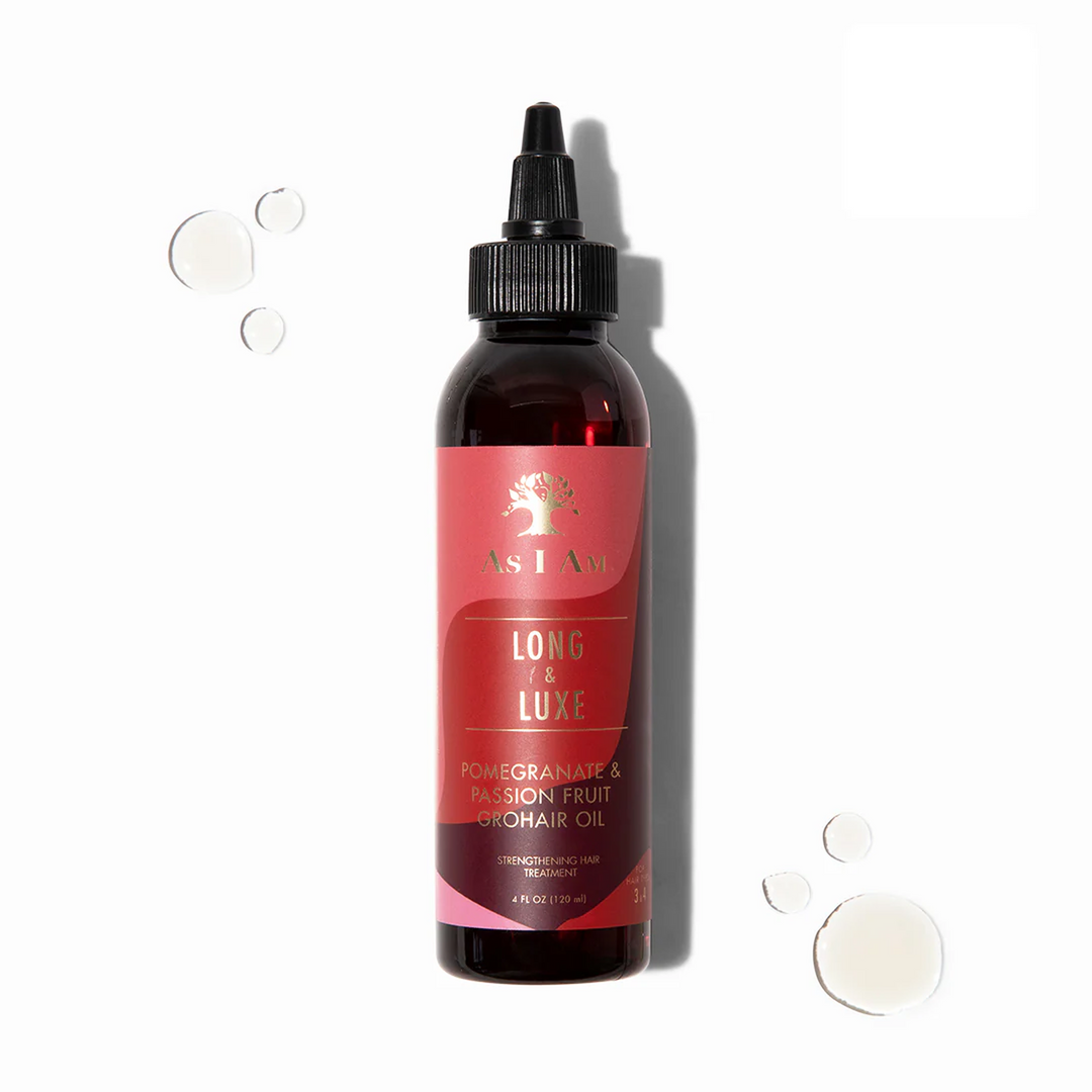As I Am Long & Luxe Pomegranate & Passion Fruit GroHair Oil Strengthening Treatment (120 ml) 