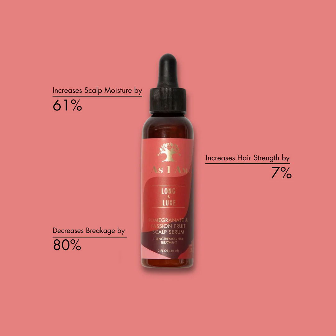 As I Am Long & Luxe Pomegranate & Passion Fruit Scalp Serum - Strengthening Treatment for Dry, Textured Hair  (60 ml) 
