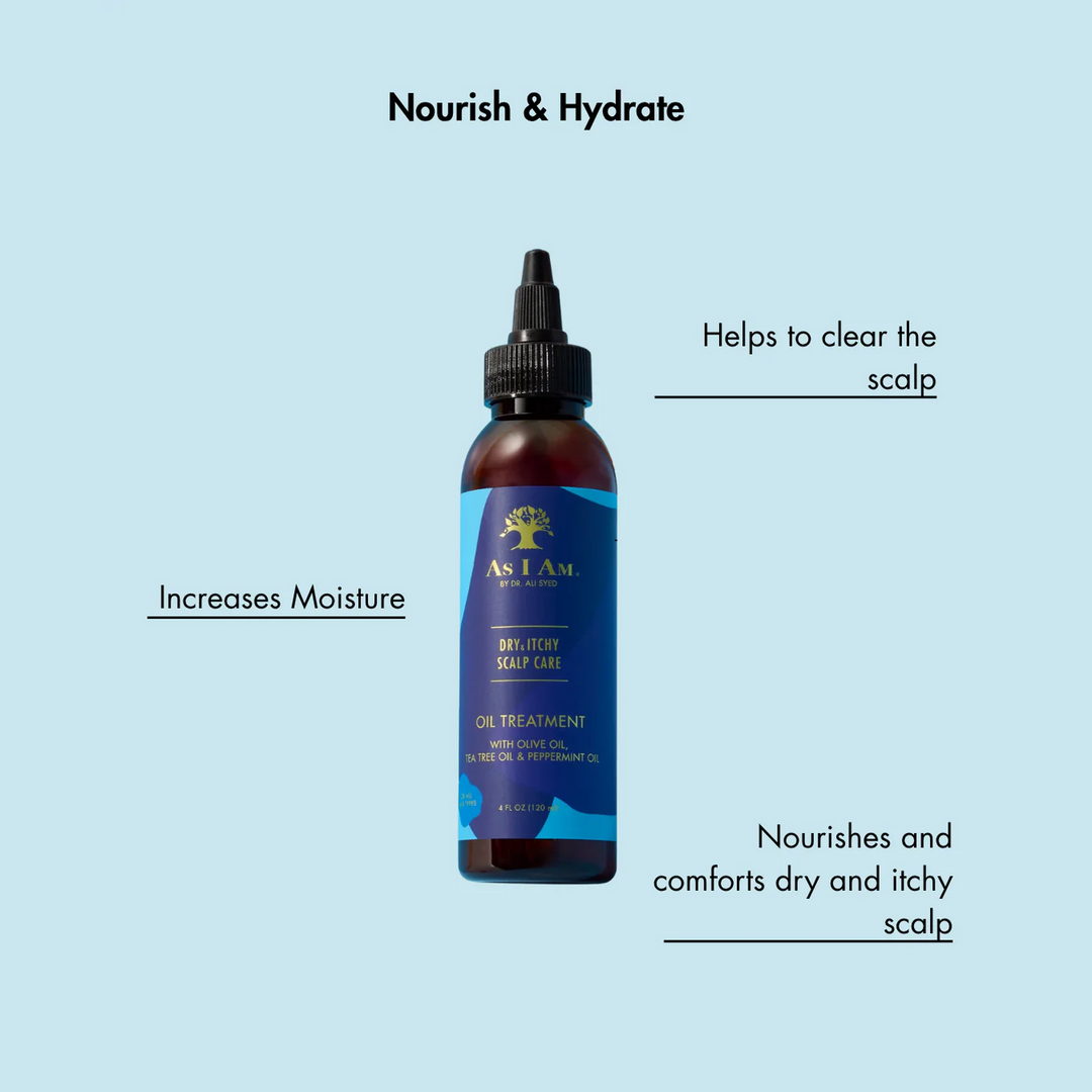 As I Am Dry & Itchy Scalp Care - Dandruff Treatment with Olive & Tea Tree Oil (120 ml) 