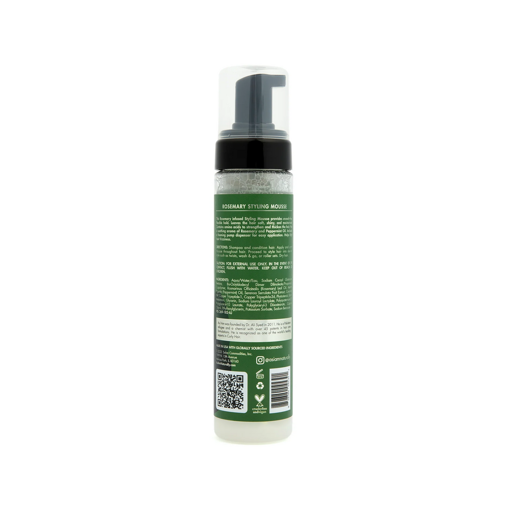 As I Am Rosemary Styling Mousse with Biotin, Phytosterols & Melatonin (237 ml) 