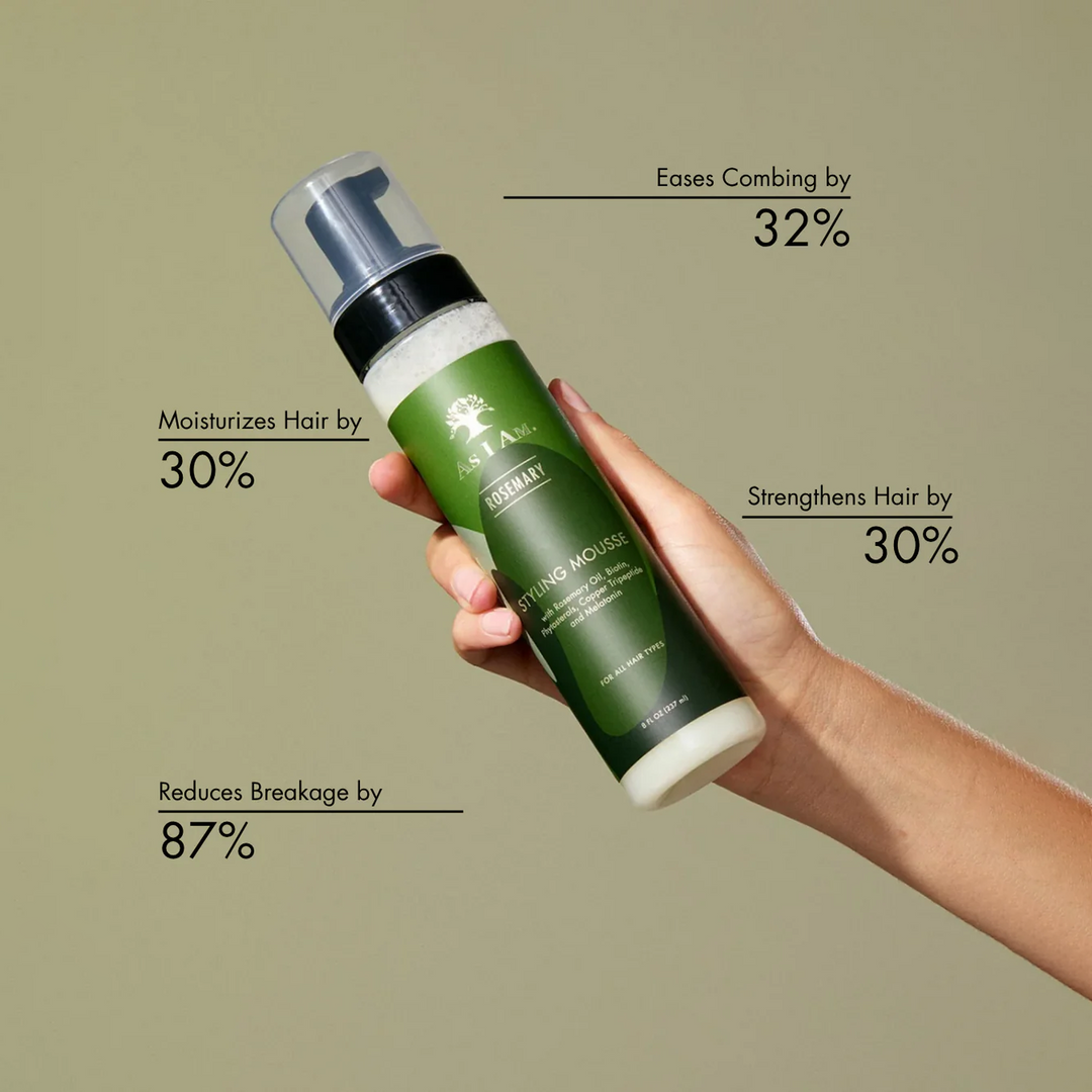 As I Am Rosemary Styling Mousse with Biotin, Phytosterols & Melatonin (237 ml) 