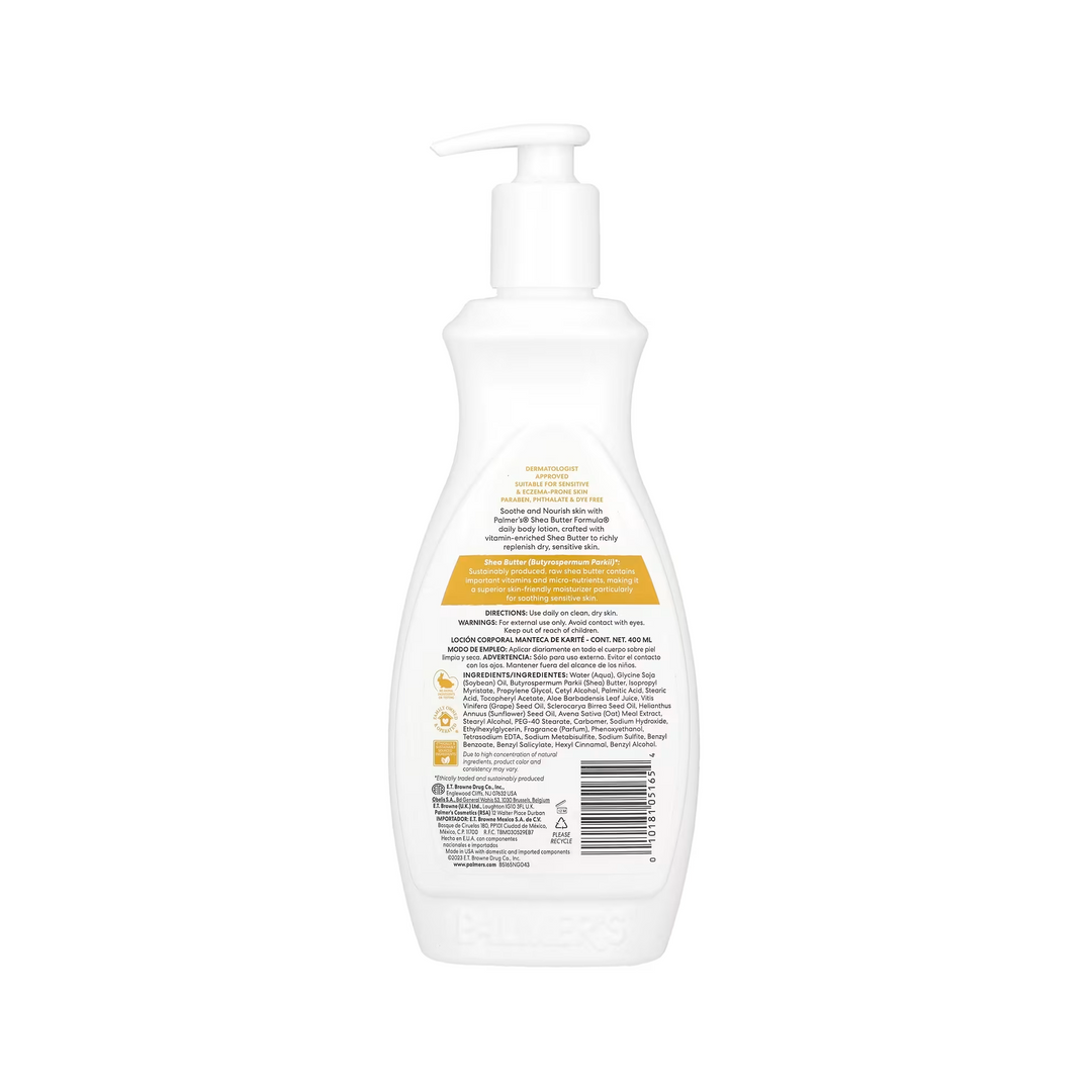 Palmer's Raw Shea Butter Formula Raw Shea Nourishing Daily Body Lotion - Deep Hydration for Sensitive Skin