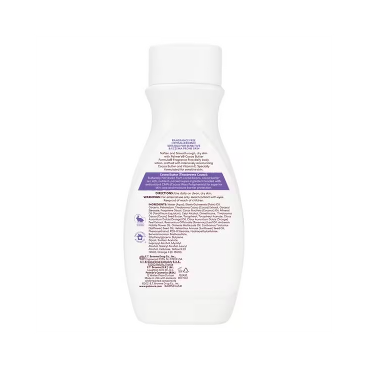 Palmer's Cocoa Butter Formula Fragrance-Free Body Lotion - Deep Hydration & Gentle Care with Vitamin E