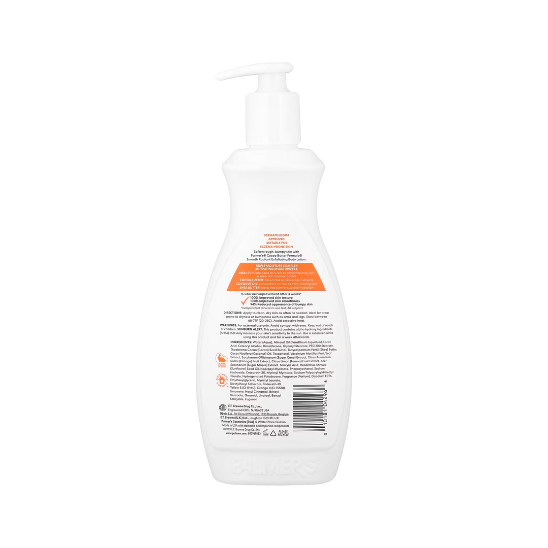 Palmer's Cocoa Butter Formula Exfoliating Body Lotion - Smooth Radiant Renew with AHAs & Triple Radiance Moisturisers (400 ml)